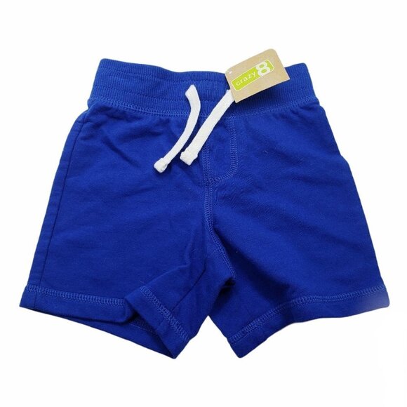 NEW Crazy 8 Blue Shorts Elastic Waist Casual Comfy Basic‎ Shorts 6-12 Months - Picture 1 of 5